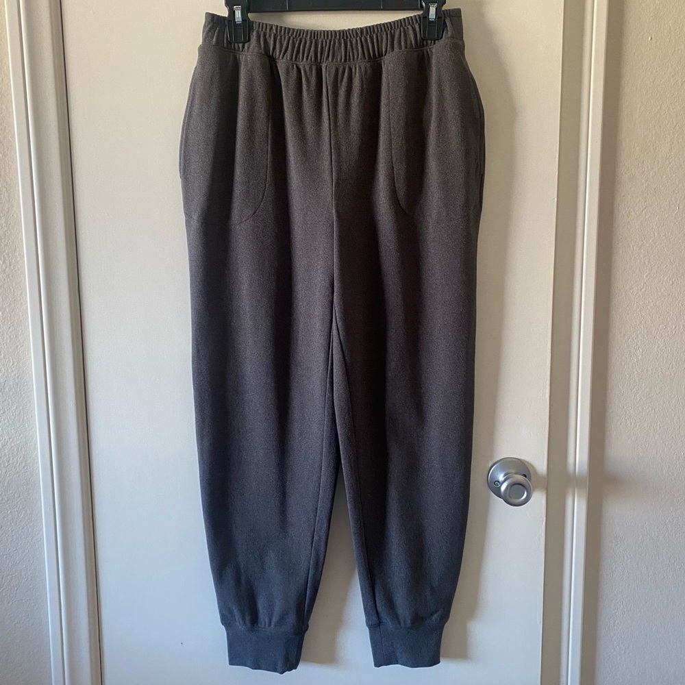 Varley Brushed‎ Rib Knit Slim Jogger Grey Sweatpants, S